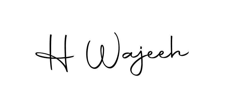 You can use this online signature creator to create a handwritten signature for the name H Wajeeh. This is the best online autograph maker. H Wajeeh signature style 10 images and pictures png