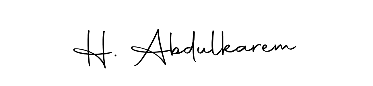 Create a beautiful signature design for name H. Abdulkarem. With this signature (Autography-DOLnW) fonts, you can make a handwritten signature for free. H. Abdulkarem signature style 10 images and pictures png