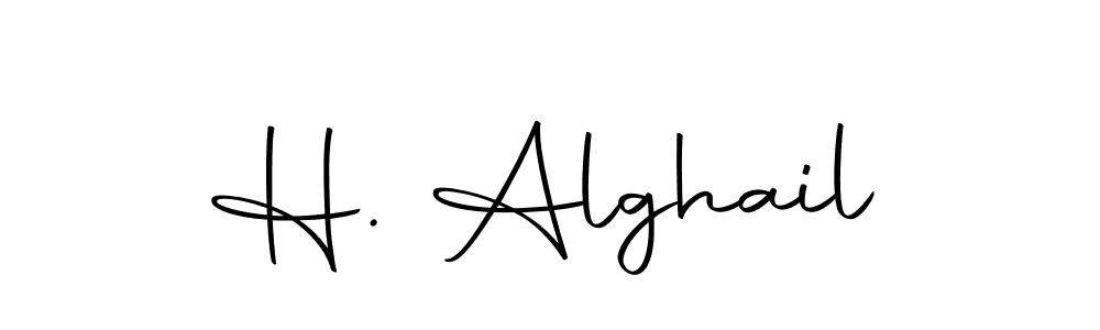 How to make H. Alghail name signature. Use Autography-DOLnW style for creating short signs online. This is the latest handwritten sign. H. Alghail signature style 10 images and pictures png