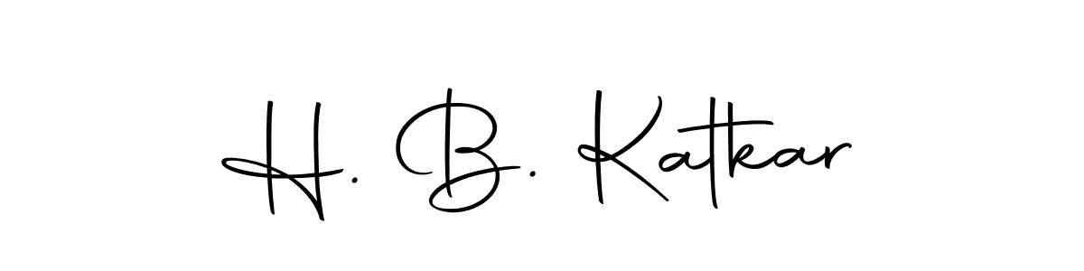 How to make H. B. Katkar name signature. Use Autography-DOLnW style for creating short signs online. This is the latest handwritten sign. H. B. Katkar signature style 10 images and pictures png