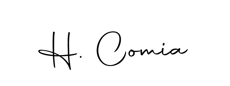 Make a beautiful signature design for name H. Comia. Use this online signature maker to create a handwritten signature for free. H. Comia signature style 10 images and pictures png