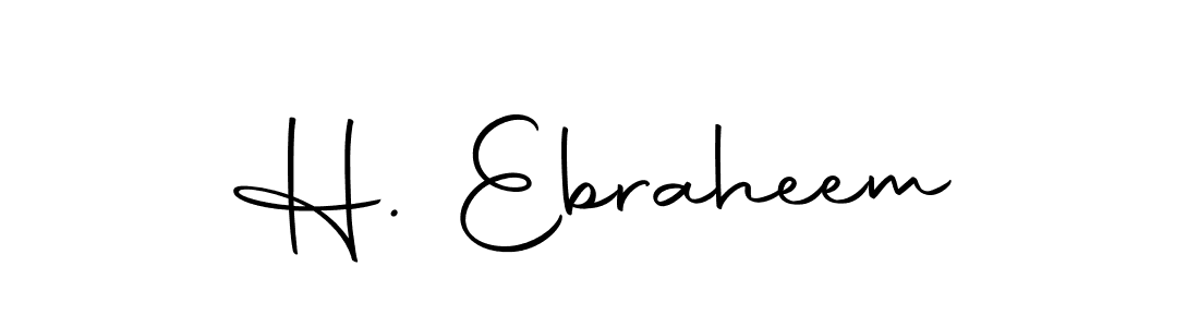 Create a beautiful signature design for name H. Ebraheem. With this signature (Autography-DOLnW) fonts, you can make a handwritten signature for free. H. Ebraheem signature style 10 images and pictures png