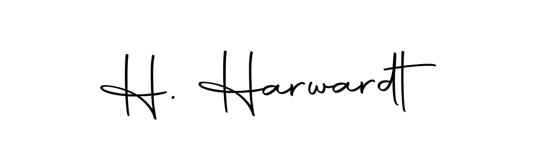 Create a beautiful signature design for name H. Harwardt. With this signature (Autography-DOLnW) fonts, you can make a handwritten signature for free. H. Harwardt signature style 10 images and pictures png