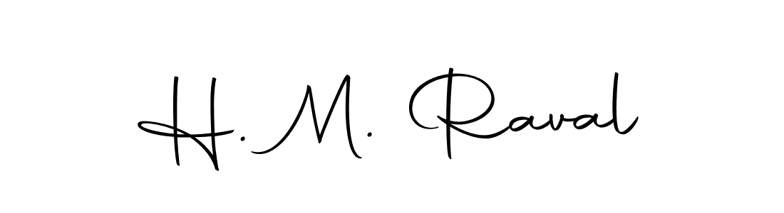Design your own signature with our free online signature maker. With this signature software, you can create a handwritten (Autography-DOLnW) signature for name H. M. Raval. H. M. Raval signature style 10 images and pictures png