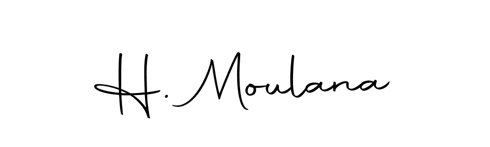 Design your own signature with our free online signature maker. With this signature software, you can create a handwritten (Autography-DOLnW) signature for name H. Moulana. H. Moulana signature style 10 images and pictures png