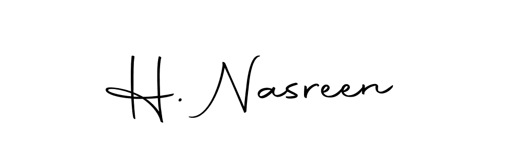 Also we have H. Nasreen name is the best signature style. Create professional handwritten signature collection using Autography-DOLnW autograph style. H. Nasreen signature style 10 images and pictures png