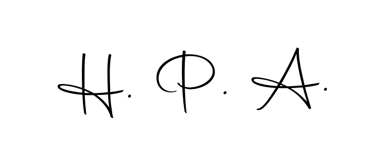 The best way (Autography-DOLnW) to make a short signature is to pick only two or three words in your name. The name H. P. A. include a total of six letters. For converting this name. H. P. A. signature style 10 images and pictures png