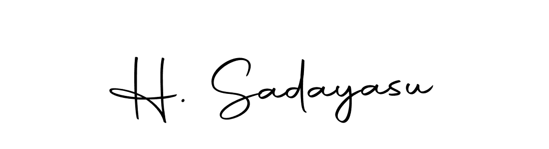 Autography-DOLnW is a professional signature style that is perfect for those who want to add a touch of class to their signature. It is also a great choice for those who want to make their signature more unique. Get H. Sadayasu name to fancy signature for free. H. Sadayasu signature style 10 images and pictures png