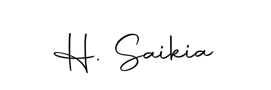 Use a signature maker to create a handwritten signature online. With this signature software, you can design (Autography-DOLnW) your own signature for name H. Saikia. H. Saikia signature style 10 images and pictures png