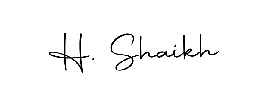 You should practise on your own different ways (Autography-DOLnW) to write your name (H. Shaikh) in signature. don't let someone else do it for you. H. Shaikh signature style 10 images and pictures png