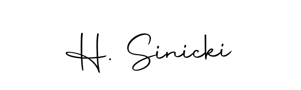 Use a signature maker to create a handwritten signature online. With this signature software, you can design (Autography-DOLnW) your own signature for name H. Sinicki. H. Sinicki signature style 10 images and pictures png