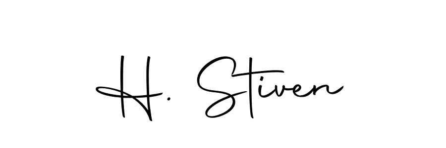 Design your own signature with our free online signature maker. With this signature software, you can create a handwritten (Autography-DOLnW) signature for name H. Stiven. H. Stiven signature style 10 images and pictures png