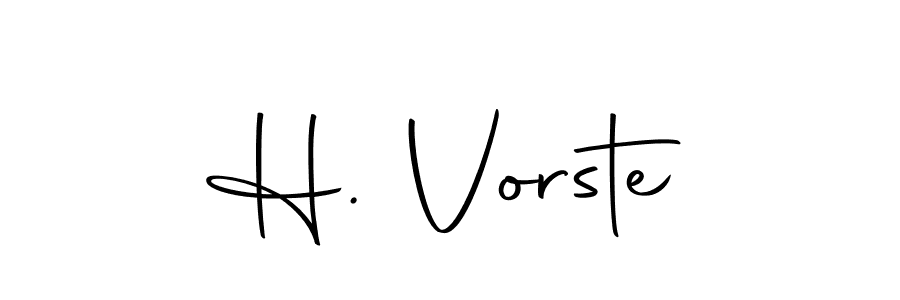 How to make H. Vorste name signature. Use Autography-DOLnW style for creating short signs online. This is the latest handwritten sign. H. Vorste signature style 10 images and pictures png