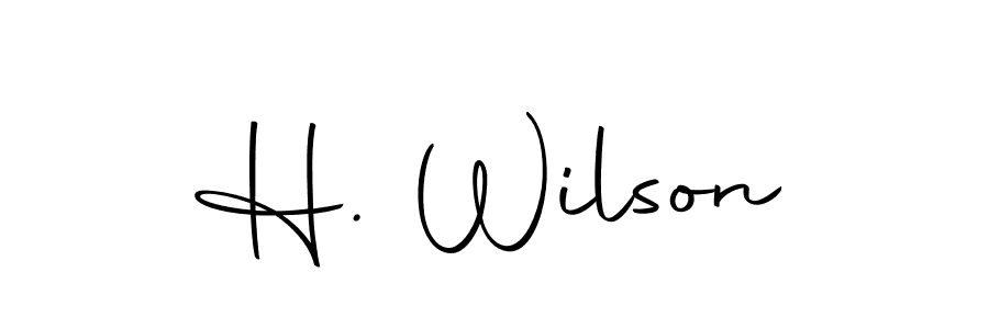 Create a beautiful signature design for name H. Wilson. With this signature (Autography-DOLnW) fonts, you can make a handwritten signature for free. H. Wilson signature style 10 images and pictures png