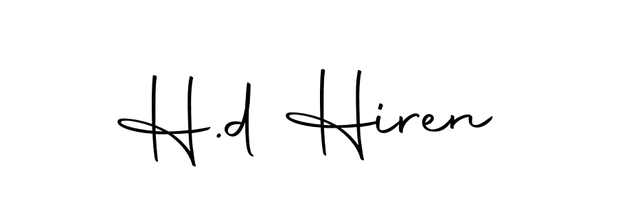 Create a beautiful signature design for name H.d Hiren. With this signature (Autography-DOLnW) fonts, you can make a handwritten signature for free. H.d Hiren signature style 10 images and pictures png