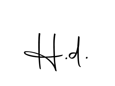 How to make H.d. signature? Autography-DOLnW is a professional autograph style. Create handwritten signature for H.d. name. H.d. signature style 10 images and pictures png