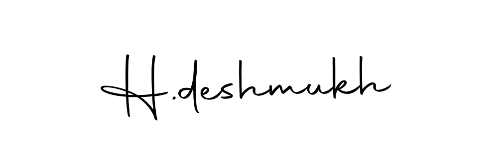 Use a signature maker to create a handwritten signature online. With this signature software, you can design (Autography-DOLnW) your own signature for name H.deshmukh. H.deshmukh signature style 10 images and pictures png