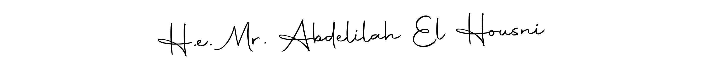 How to make H.e. Mr. Abdelilah El Housni name signature. Use Autography-DOLnW style for creating short signs online. This is the latest handwritten sign. H.e. Mr. Abdelilah El Housni signature style 10 images and pictures png