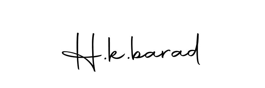 Design your own signature with our free online signature maker. With this signature software, you can create a handwritten (Autography-DOLnW) signature for name H.k.barad. H.k.barad signature style 10 images and pictures png