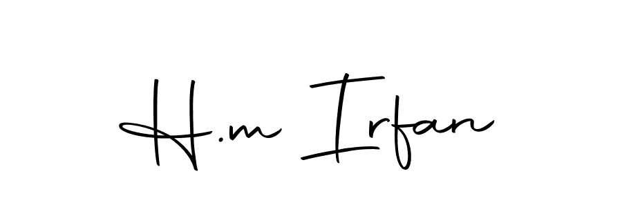 Design your own signature with our free online signature maker. With this signature software, you can create a handwritten (Autography-DOLnW) signature for name H.m Irfan. H.m Irfan signature style 10 images and pictures png