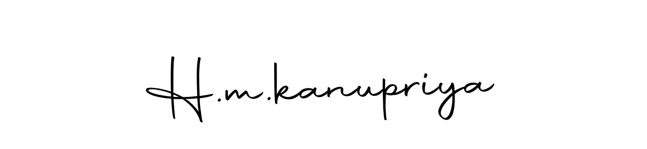 The best way (Autography-DOLnW) to make a short signature is to pick only two or three words in your name. The name H.m.kanupriya include a total of six letters. For converting this name. H.m.kanupriya signature style 10 images and pictures png