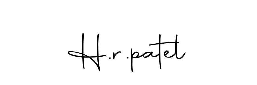 Design your own signature with our free online signature maker. With this signature software, you can create a handwritten (Autography-DOLnW) signature for name H.r.patel. H.r.patel signature style 10 images and pictures png