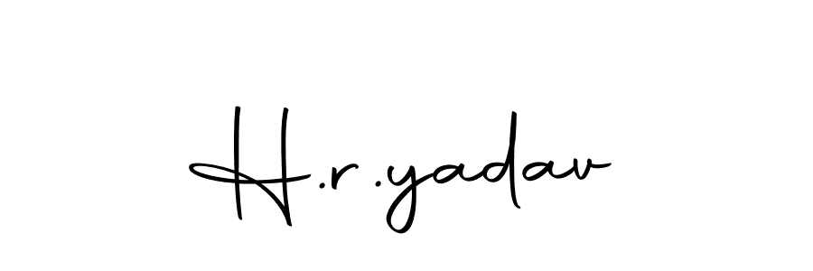 Create a beautiful signature design for name H.r.yadav. With this signature (Autography-DOLnW) fonts, you can make a handwritten signature for free. H.r.yadav signature style 10 images and pictures png