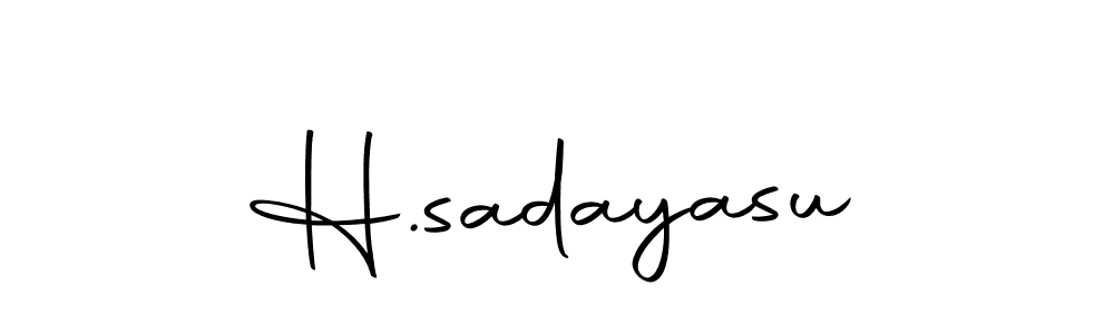 Use a signature maker to create a handwritten signature online. With this signature software, you can design (Autography-DOLnW) your own signature for name H.sadayasu. H.sadayasu signature style 10 images and pictures png