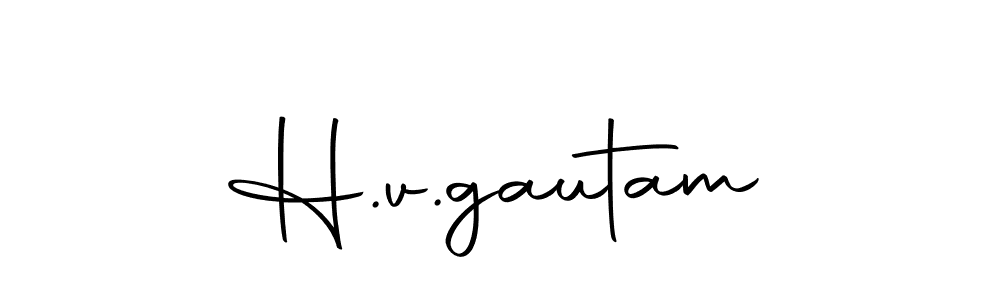 The best way (Autography-DOLnW) to make a short signature is to pick only two or three words in your name. The name H.v.gautam include a total of six letters. For converting this name. H.v.gautam signature style 10 images and pictures png