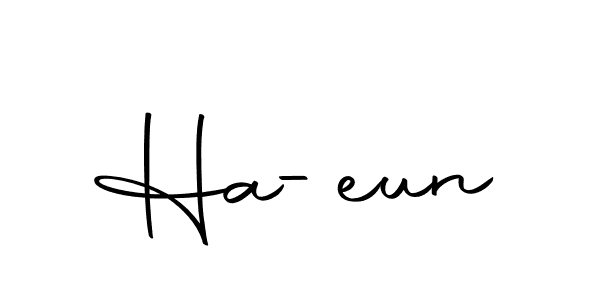 Create a beautiful signature design for name Ha-eun. With this signature (Autography-DOLnW) fonts, you can make a handwritten signature for free. Ha-eun signature style 10 images and pictures png