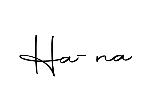 Create a beautiful signature design for name Ha-na. With this signature (Autography-DOLnW) fonts, you can make a handwritten signature for free. Ha-na signature style 10 images and pictures png