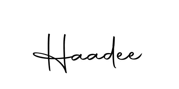 Make a beautiful signature design for name Haadee. With this signature (Autography-DOLnW) style, you can create a handwritten signature for free. Haadee signature style 10 images and pictures png