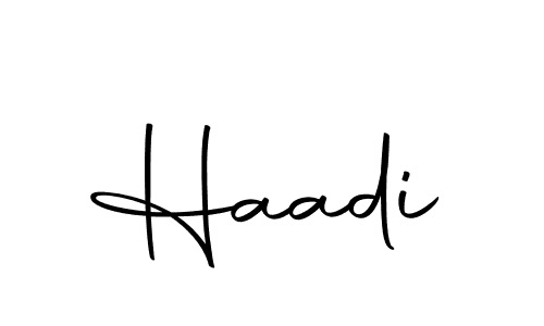 How to make Haadi signature? Autography-DOLnW is a professional autograph style. Create handwritten signature for Haadi name. Haadi signature style 10 images and pictures png