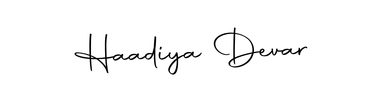 Also we have Haadiya Devar name is the best signature style. Create professional handwritten signature collection using Autography-DOLnW autograph style. Haadiya Devar signature style 10 images and pictures png