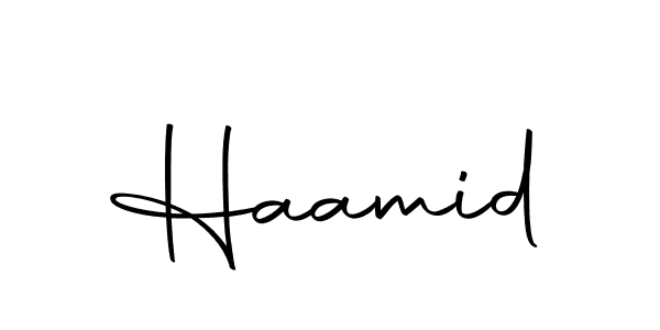 Create a beautiful signature design for name Haamid. With this signature (Autography-DOLnW) fonts, you can make a handwritten signature for free. Haamid signature style 10 images and pictures png