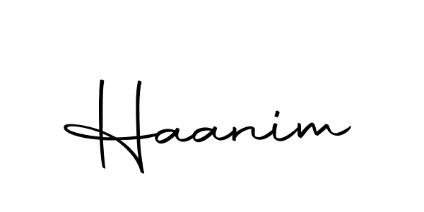 Design your own signature with our free online signature maker. With this signature software, you can create a handwritten (Autography-DOLnW) signature for name Haanim. Haanim signature style 10 images and pictures png