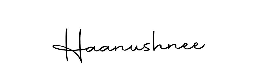 Use a signature maker to create a handwritten signature online. With this signature software, you can design (Autography-DOLnW) your own signature for name Haanushnee. Haanushnee signature style 10 images and pictures png