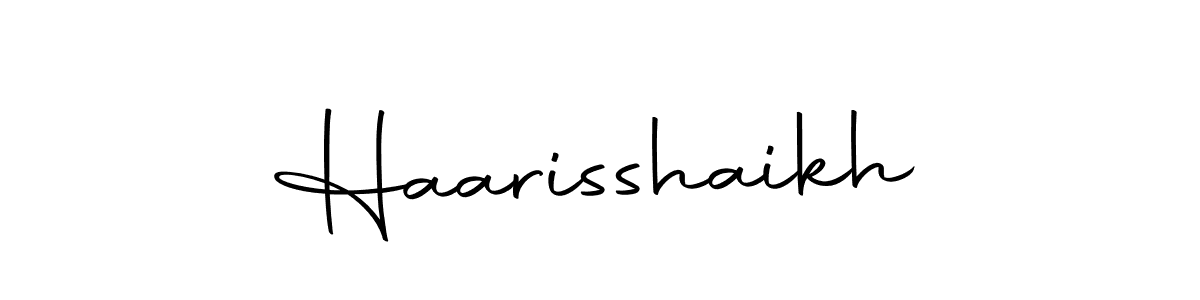 Make a beautiful signature design for name Haarisshaikh. With this signature (Autography-DOLnW) style, you can create a handwritten signature for free. Haarisshaikh signature style 10 images and pictures png