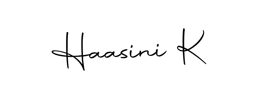 Design your own signature with our free online signature maker. With this signature software, you can create a handwritten (Autography-DOLnW) signature for name Haasini K. Haasini K signature style 10 images and pictures png