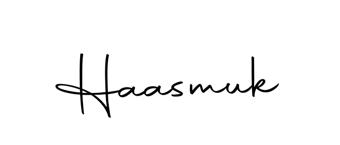 How to make Haasmuk signature? Autography-DOLnW is a professional autograph style. Create handwritten signature for Haasmuk name. Haasmuk signature style 10 images and pictures png