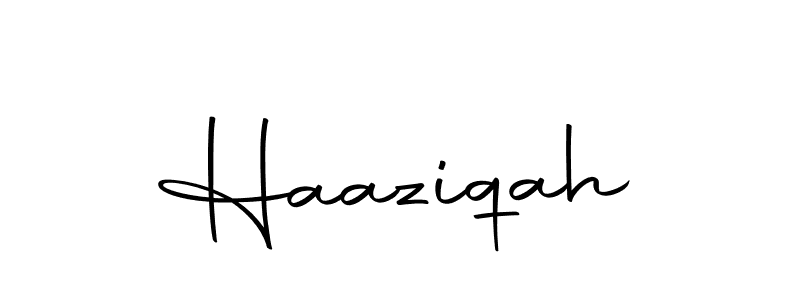 Use a signature maker to create a handwritten signature online. With this signature software, you can design (Autography-DOLnW) your own signature for name Haaziqah. Haaziqah signature style 10 images and pictures png