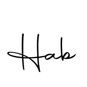 You should practise on your own different ways (Autography-DOLnW) to write your name (Hab) in signature. don't let someone else do it for you. Hab signature style 10 images and pictures png