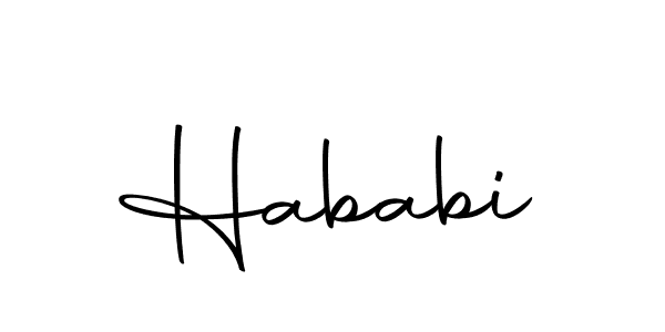 How to make Hababi name signature. Use Autography-DOLnW style for creating short signs online. This is the latest handwritten sign. Hababi signature style 10 images and pictures png