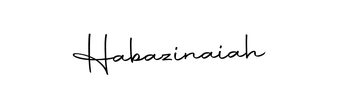 Design your own signature with our free online signature maker. With this signature software, you can create a handwritten (Autography-DOLnW) signature for name Habazinaiah. Habazinaiah signature style 10 images and pictures png