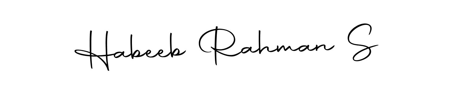 Here are the top 10 professional signature styles for the name Habeeb Rahman S. These are the best autograph styles you can use for your name. Habeeb Rahman S signature style 10 images and pictures png