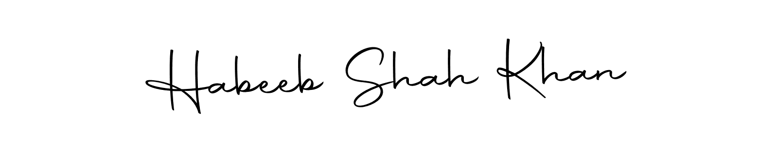 The best way (Autography-DOLnW) to make a short signature is to pick only two or three words in your name. The name Habeeb Shah Khan include a total of six letters. For converting this name. Habeeb Shah Khan signature style 10 images and pictures png