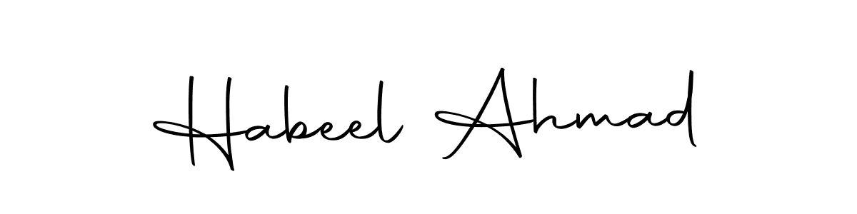 Similarly Autography-DOLnW is the best handwritten signature design. Signature creator online .You can use it as an online autograph creator for name Habeel Ahmad. Habeel Ahmad signature style 10 images and pictures png
