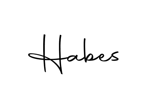 Also we have Habes name is the best signature style. Create professional handwritten signature collection using Autography-DOLnW autograph style. Habes signature style 10 images and pictures png