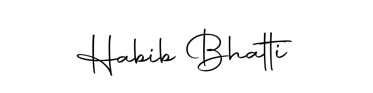 Design your own signature with our free online signature maker. With this signature software, you can create a handwritten (Autography-DOLnW) signature for name Habib Bhatti. Habib Bhatti signature style 10 images and pictures png