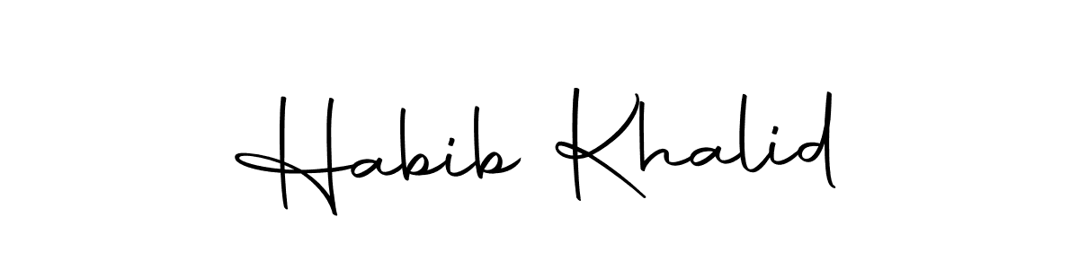 Create a beautiful signature design for name Habib Khalid. With this signature (Autography-DOLnW) fonts, you can make a handwritten signature for free. Habib Khalid signature style 10 images and pictures png
